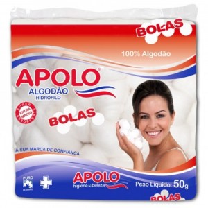 ALGODAO BOLA BRANCO 50G - APOLO