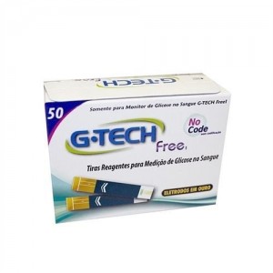Tiras Reagentes para Medição de Glicose FREE C/50 unidades - G TECH