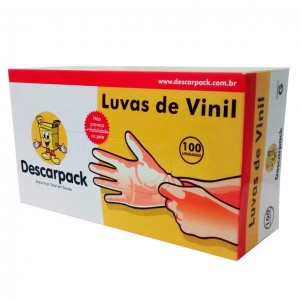 Luva de Vinil para Procedimento M Cx C/100 - DESCARPACK