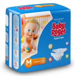 Fralda Descartável Total Care Jumbinho M 12X20 - BABY ROGER